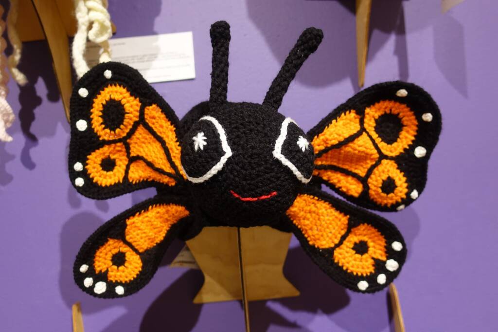 Fly High Butterfly by Karen Farrell, Cooma NSW - Alice Springs Beanie Festival 2024