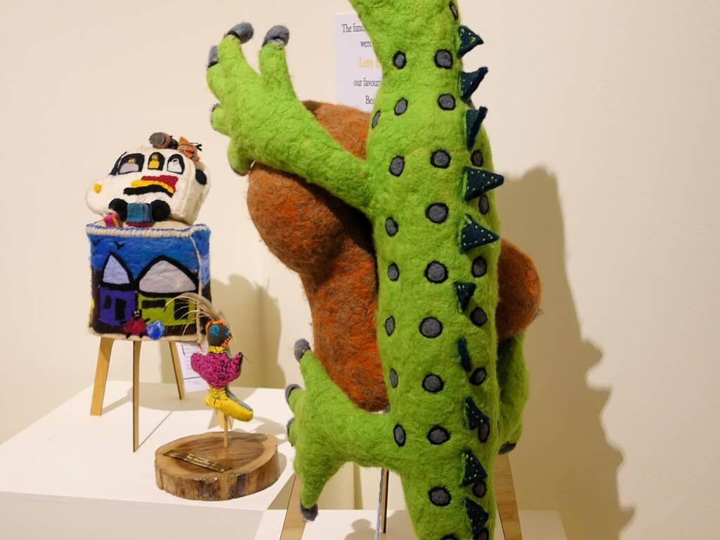 Lizard on a rock by Kristian Malinski - Alice Springs Beanie Festival 2024