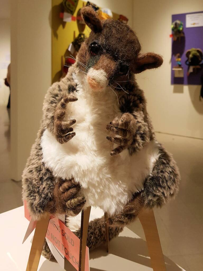 Ring Tail Possum by Lorraine Boomer - Alice Springs Beanie Festival 2024