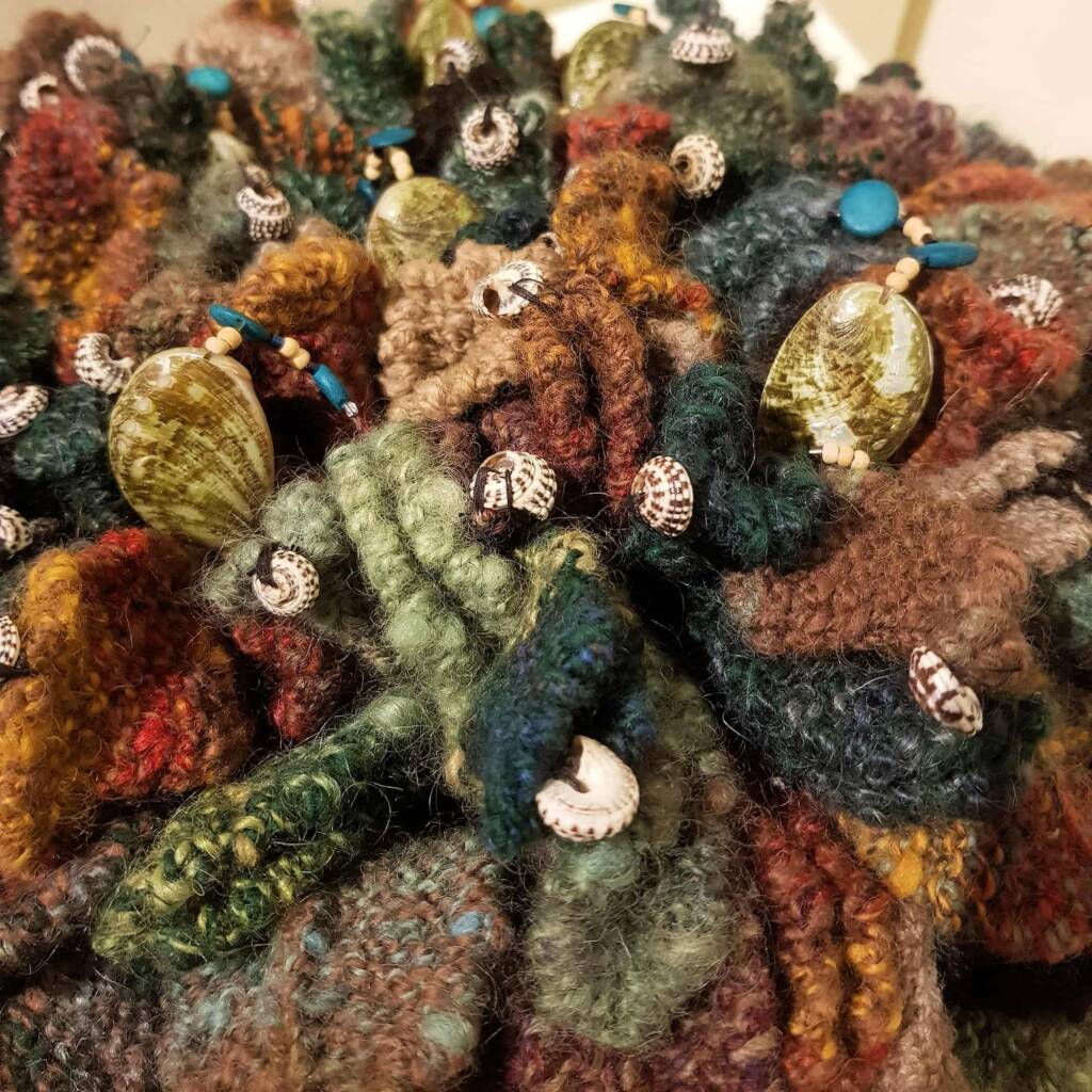 "All Washed Up" A climate-story by Sally Tonkin, Adelaide SA - Alice Springs Beanie Festival 2024