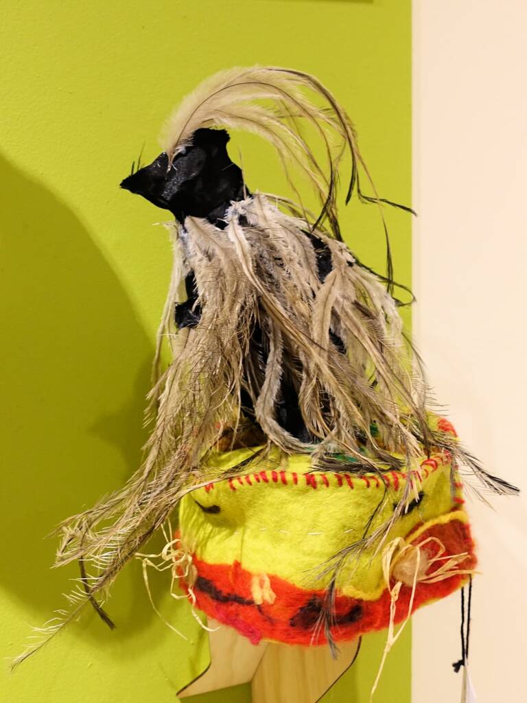 Black Birddddd, by Jack Taylor, Loak Newman Phoenix Castle, (Alice Springs Steiner School) - Alice Springs Beanie Festival 2024