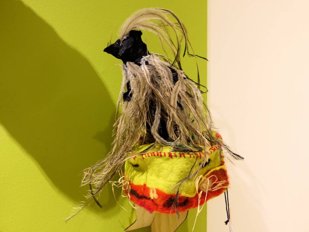 Black Birddddd, by Jack Taylor, Loak Newman Phoenix Castle, (Alice Springs Steiner School) - Alice Springs Beanie Festival 2024