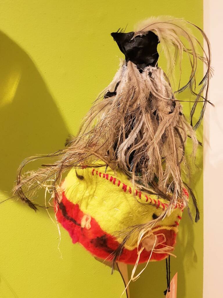 Black Birddddd, by Jack Taylor, Loak Newman Phoenix Castle, (Alice Springs Steiner School) - Alice Springs Beanie Festival 2024
