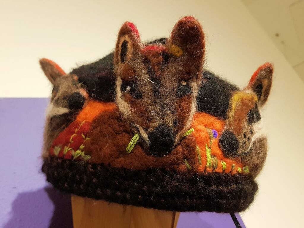Endangered Black-footed Rock Wallaby by Siri Omberg - Alice Springs Beanie Festival 2024