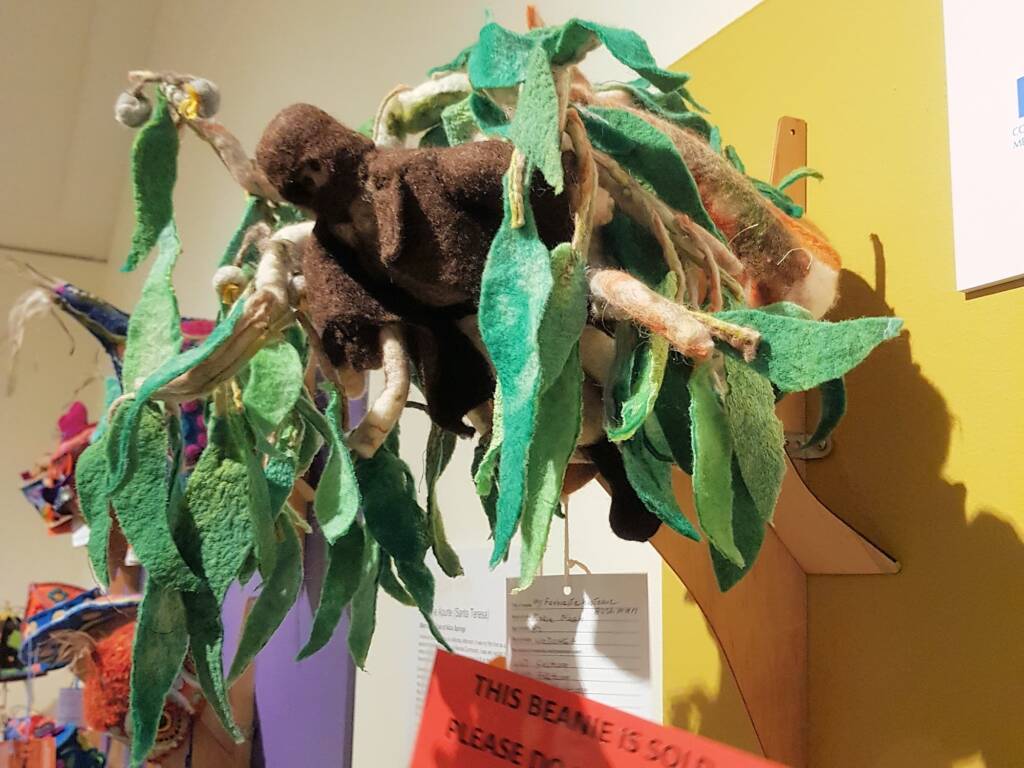 My Favourite Historic Bush Man, by Marie Nash, Wodonga VIC - Alice Springs Beanie Festival 2024