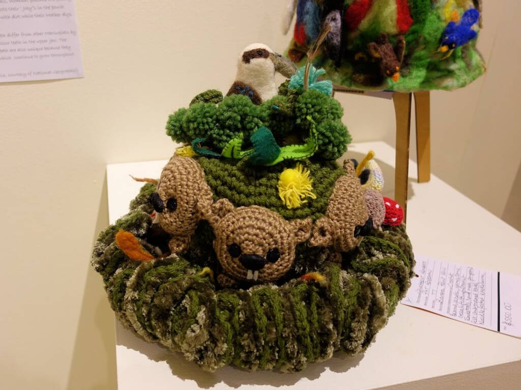 Walkabout Wombats, by Pat Robshaw, Banora Point NSW - Alice Springs Beanie Festival 2024