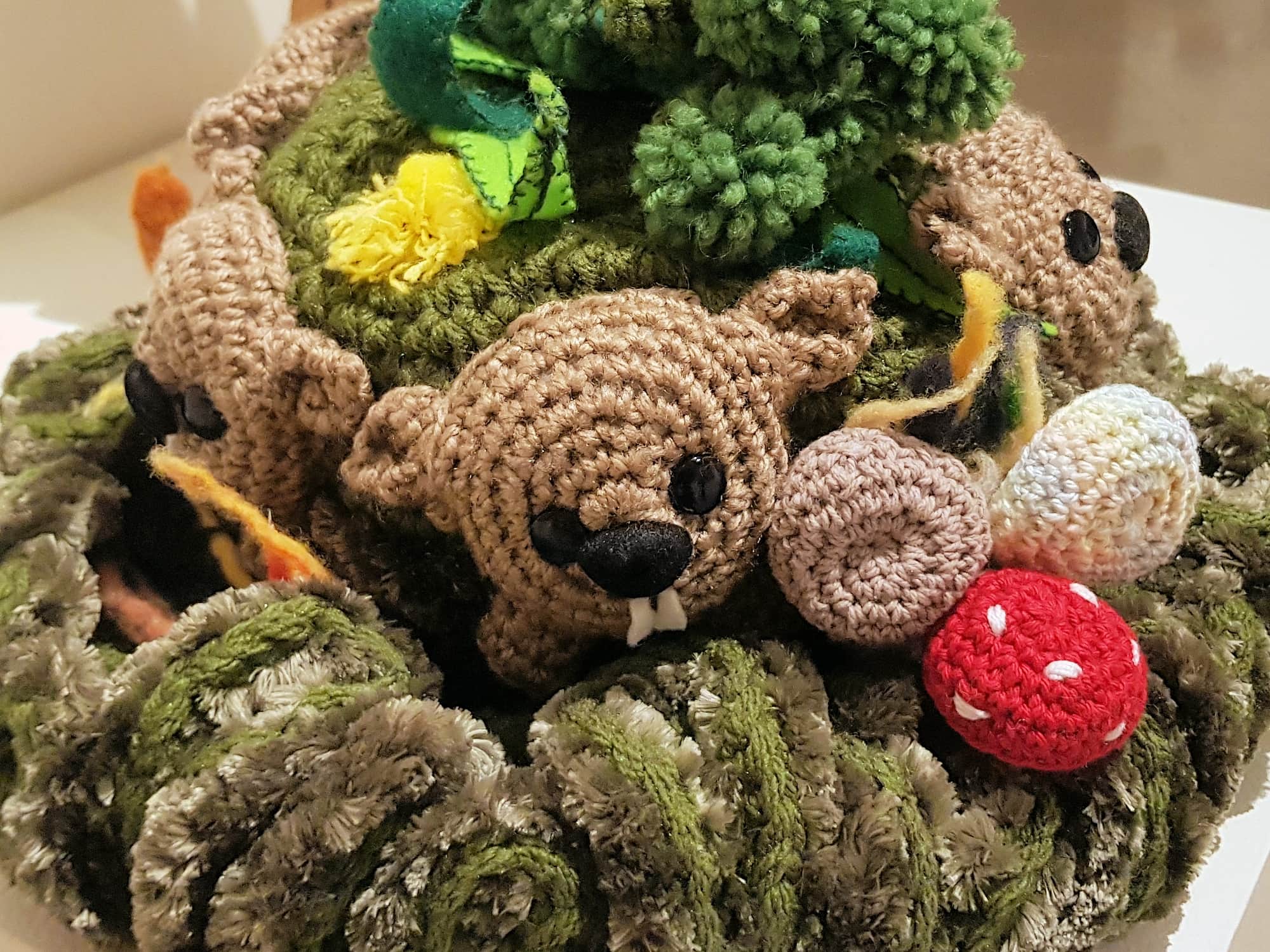 Walkabout Wombats, by Pat Robshaw, Banora Point NSW - Alice Springs Beanie Festival 2024