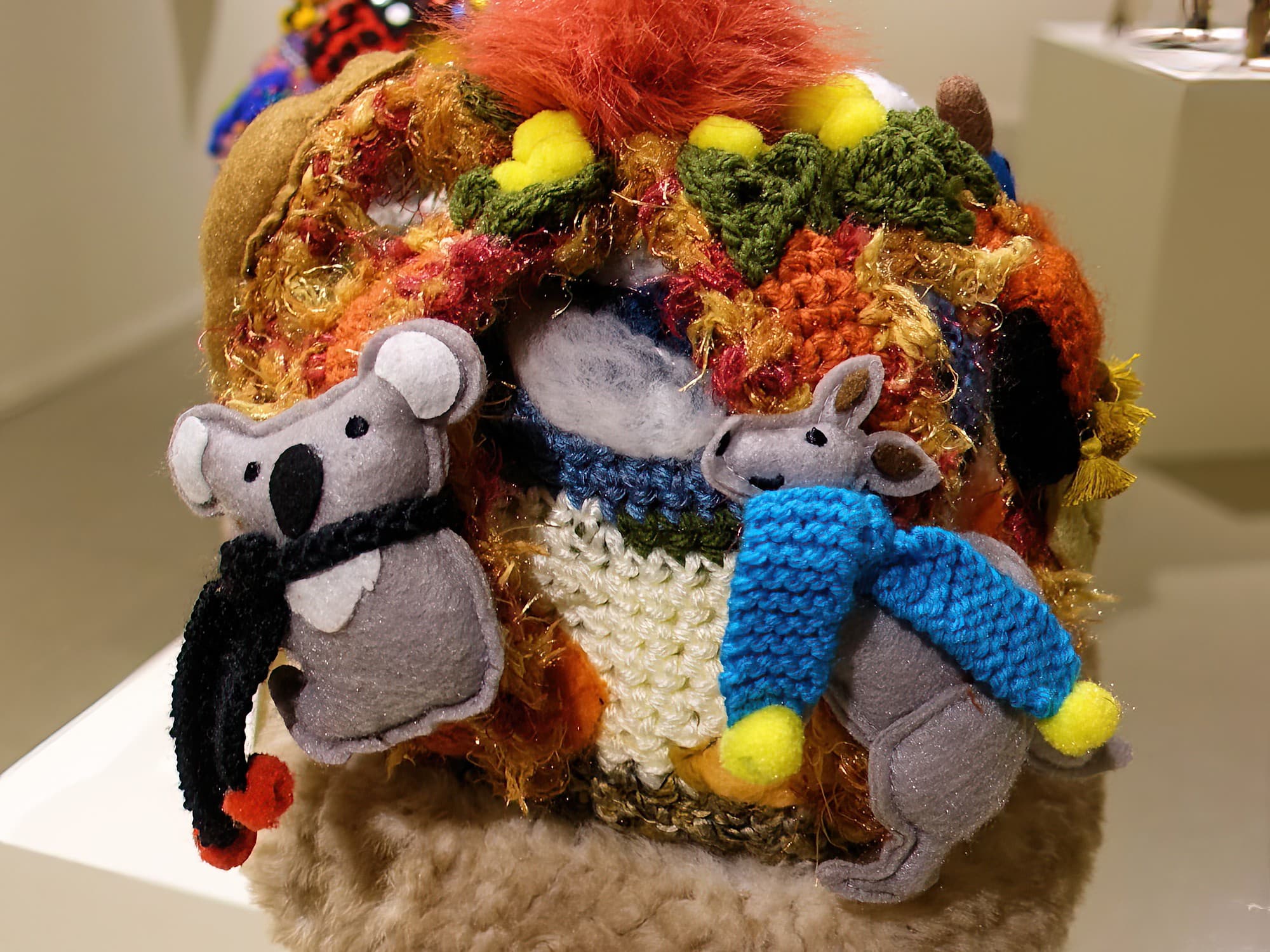 'Alice' Queen of the Outback Crown, by Pat Robshaw, Banora Point NSW - Alice Springs Beanie Festival 2024
