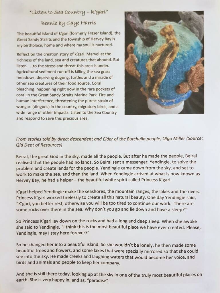 "Listen to Sea Country - k'gari" by Gaye Harris, Hervey Bay QLD