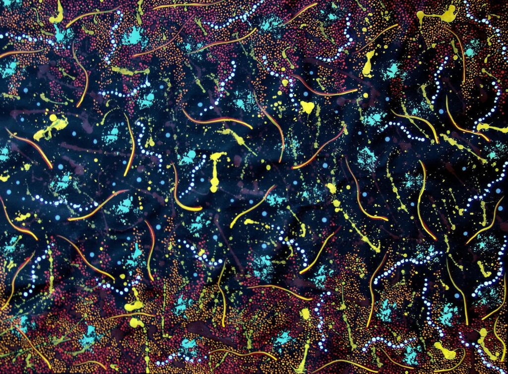 Healing, 2010 (114 cm x 84 cm, acrylic on Belgian linen) $1,420 © Trephina Sultan Thanguwa