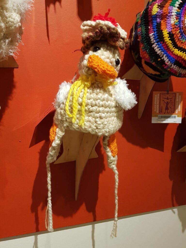 Chicken Little by Denise Carter, USA, Alice Springs Beanie Festival 2025