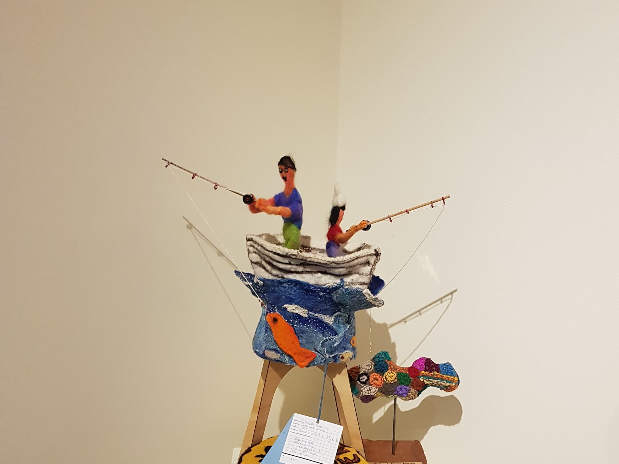 Fishing for Barramundi by Nita Ferguson, Titjikala, Alice Springs Beanie Festival 2025