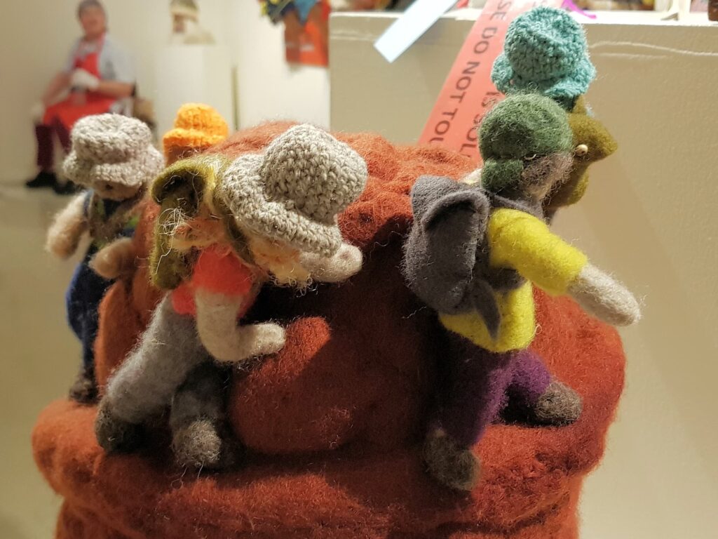 Onwards and upwards by Dina Van der Gaag, Adelaide Hills SA, Alice Springs Beanie Festival 2025