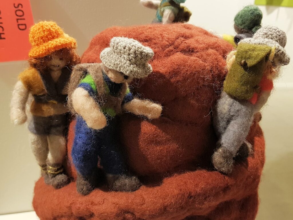 Onwards and upwards by Dina Van Der Gaag, Adelaide Hills SA, Alice Springs Beanie Festival 2025
