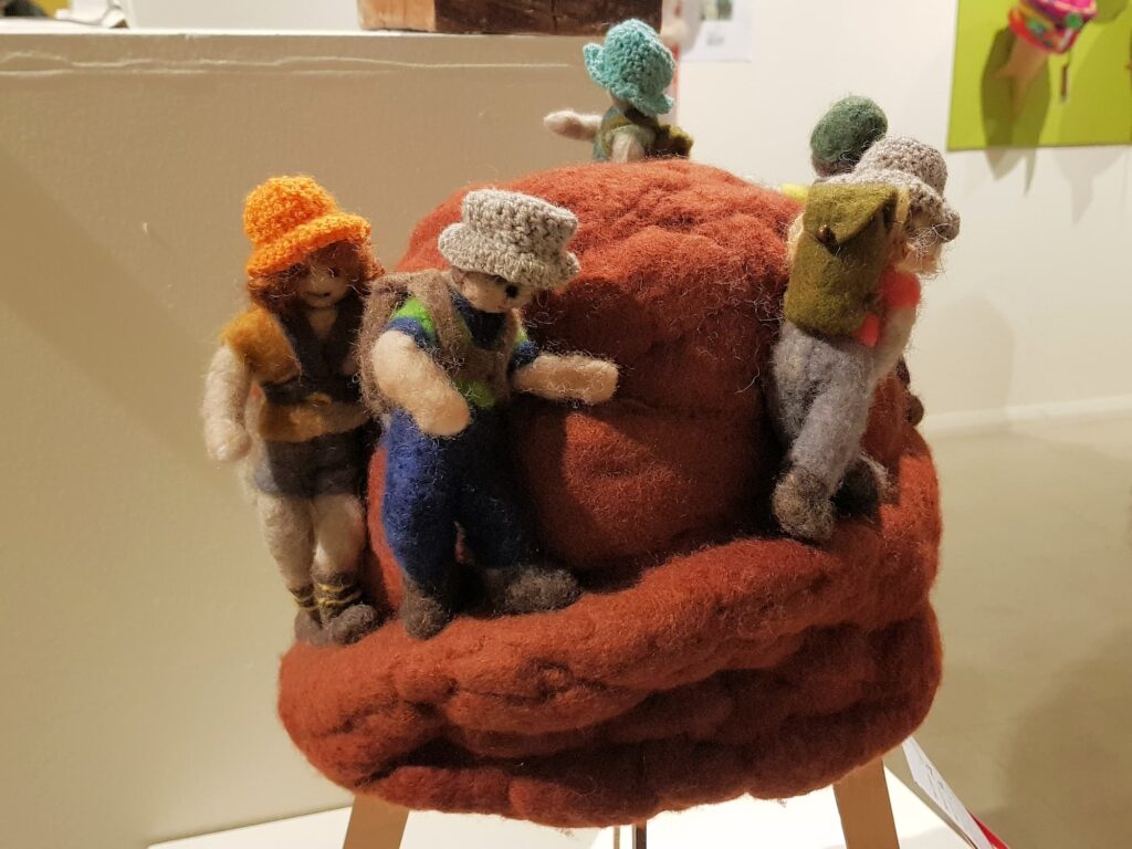 Onwards and upwards by Dina Van Der Gaag, Adelaide Hills SA, Alice Springs Beanie Festival 2025