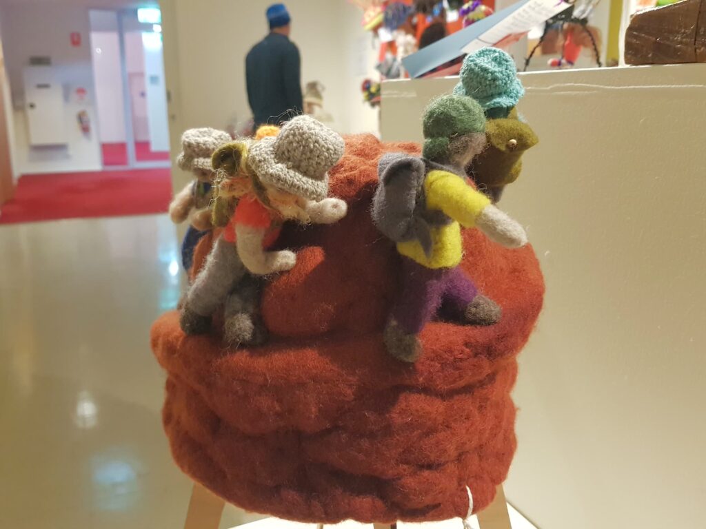 Onwards and upwards by Dina Van Der Gaag, Adelaide Hills SA, Alice Springs Beanie Festival 2025