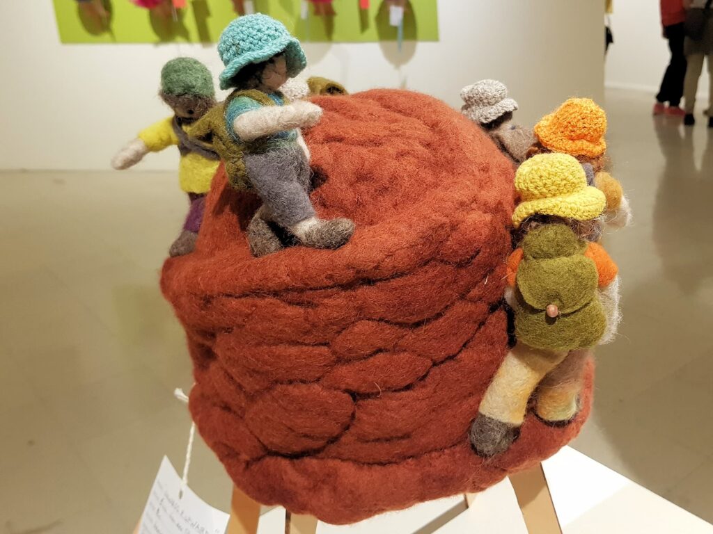 Onwards and upwards by Dina Van Der Gaag, Adelaide Hills SA, Alice Springs Beanie Festival 2025