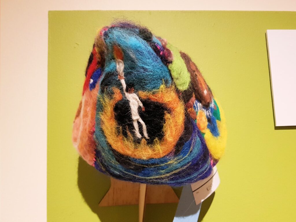 Cathy Freeman by Amy James and Alba Brocky (winner Favourite Sporting Legend), Alice Springs Beanie Festival 2025