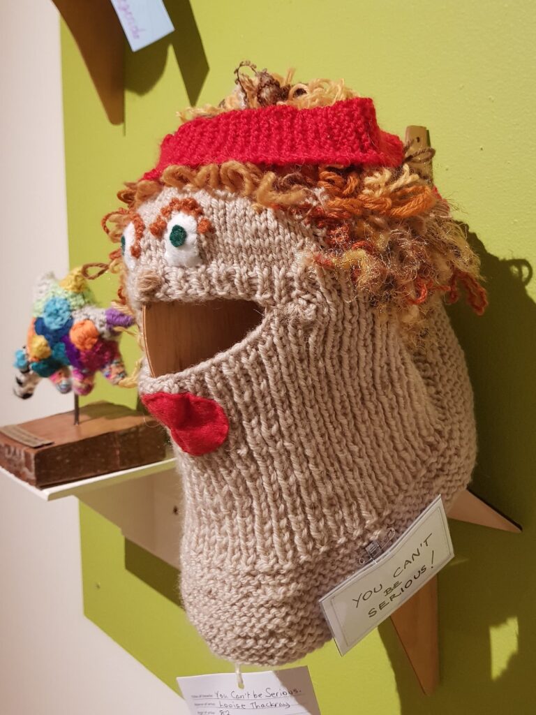 You Can't Be Serious! by Louise Thackray (Special mention Sporting Legend), Alice Springs Beanie Festival 2025