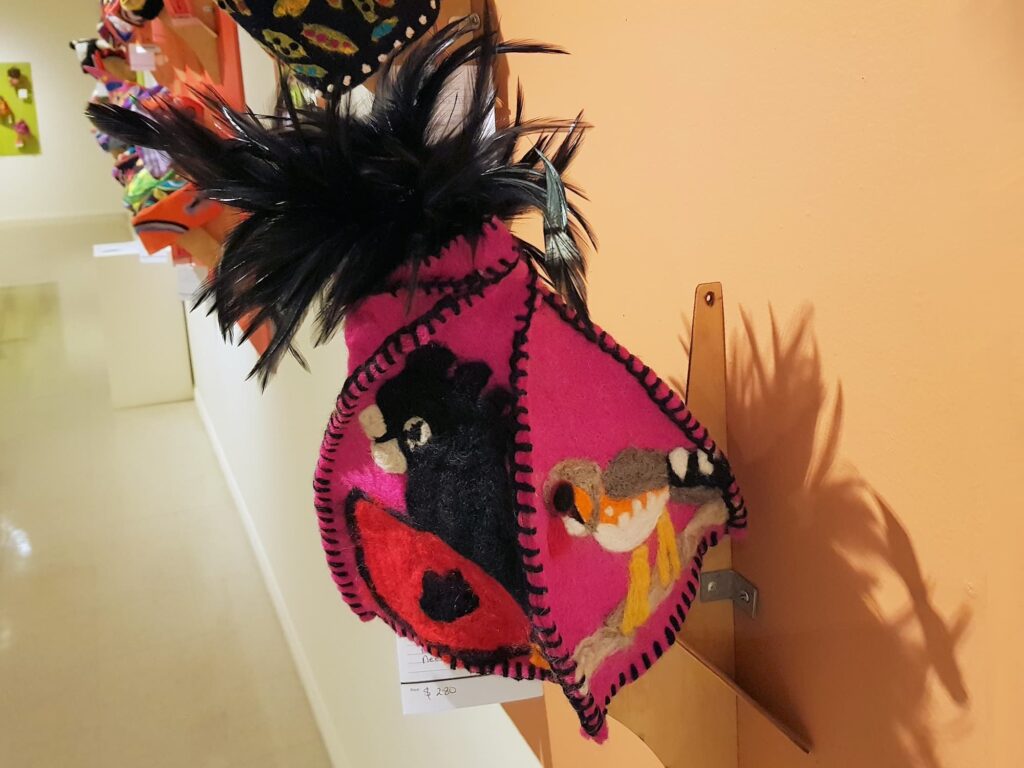 II by Kushia Young, Tapatjatjaka Art Titjikala, Alice Springs Beanie Festival 2025