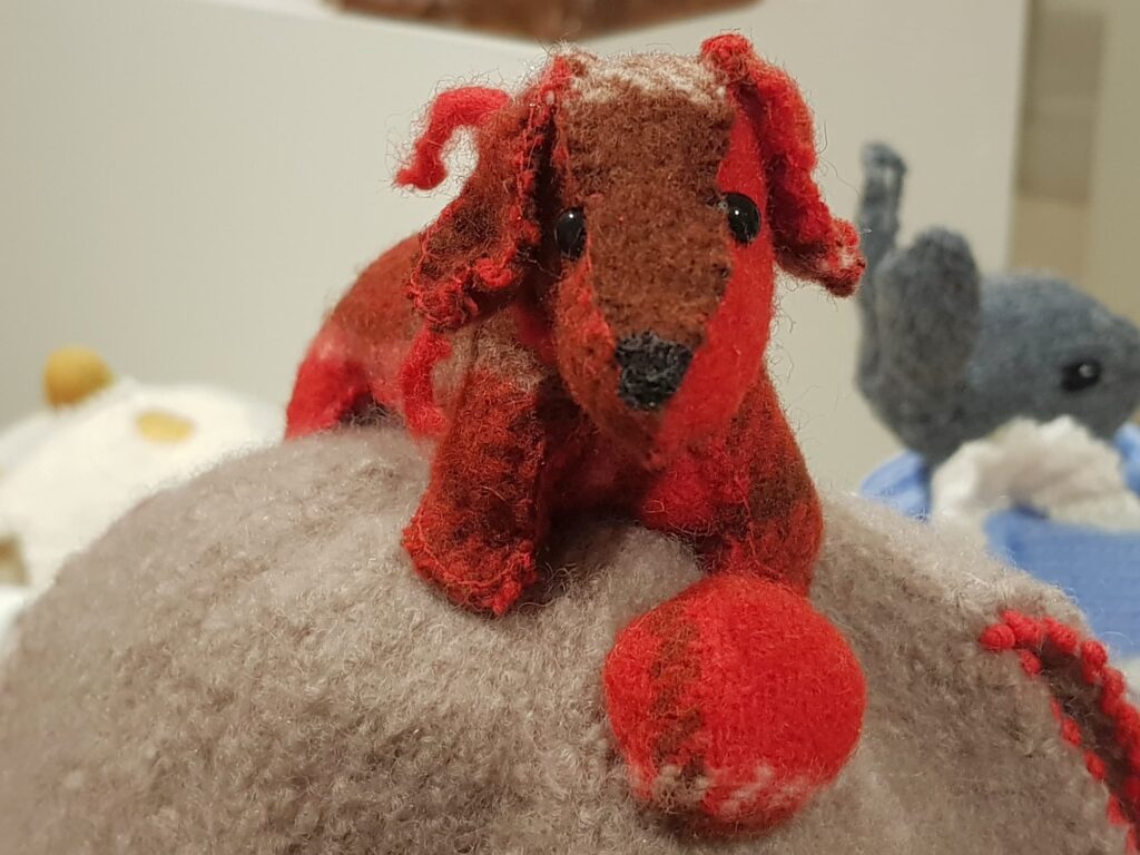 Tea Always (tea cosy) by Marilyn Hunter, Alice Springs Beanie Festival 2025
