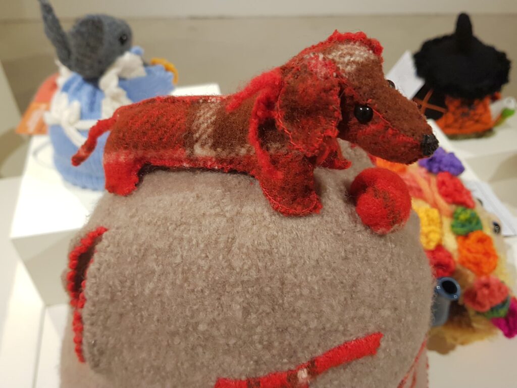 Tea Always (tea cosy) by Marilyn Hunter, Alice Springs Beanie Festival 2025