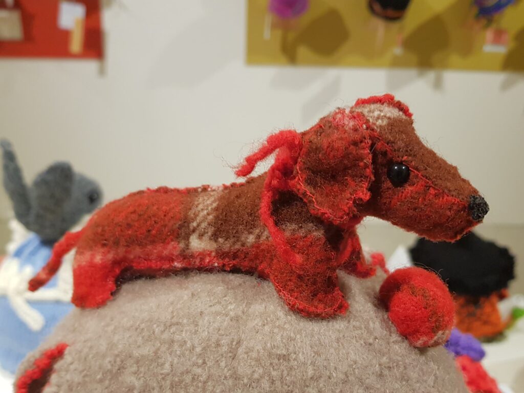 Tea Always (tea cosy) by Marilyn Hunter, Alice Springs Beanie Festival 2025