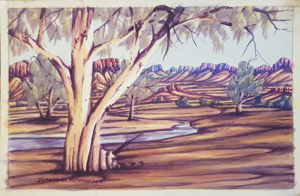 Central Australia Landscape by Johannes Katakarinja (artwork)