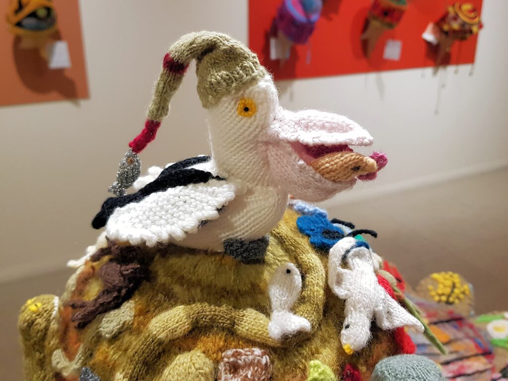 Treasures of Moreton Bay by Miriam Elkin, Alice Springs Beanie Festival, 2026