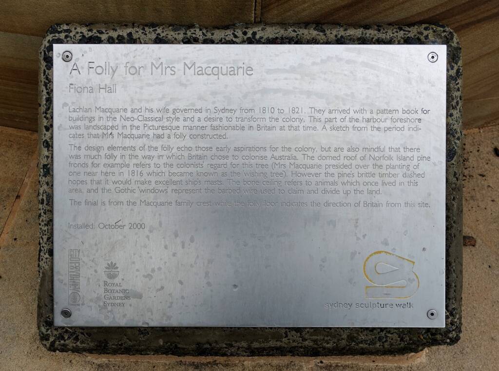 A Folly for Mrs Macquarie by Fiona Hall (2000), Royal Botanic Garden Sydney NSW