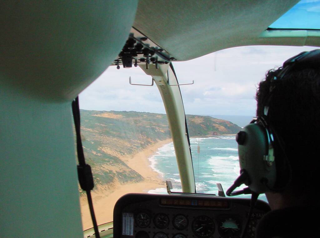 Helicopter - aerial view of the Great Ocean Road, VIC