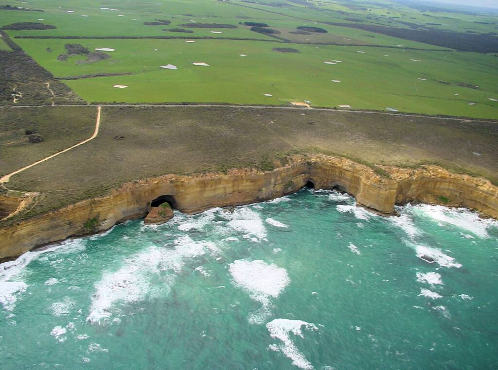 Aerial view of the Great Ocean Road, VIC