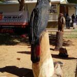Chainsaw art and wood work at the Alice Springs Show