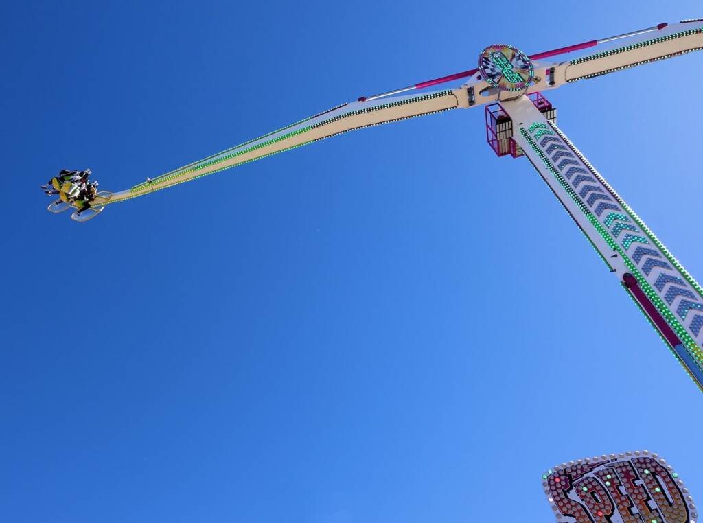 Fun fair rides at the Alice Springs Show 2023