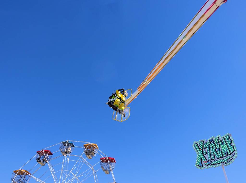 Fun fair rides at the Alice Springs Show 2023