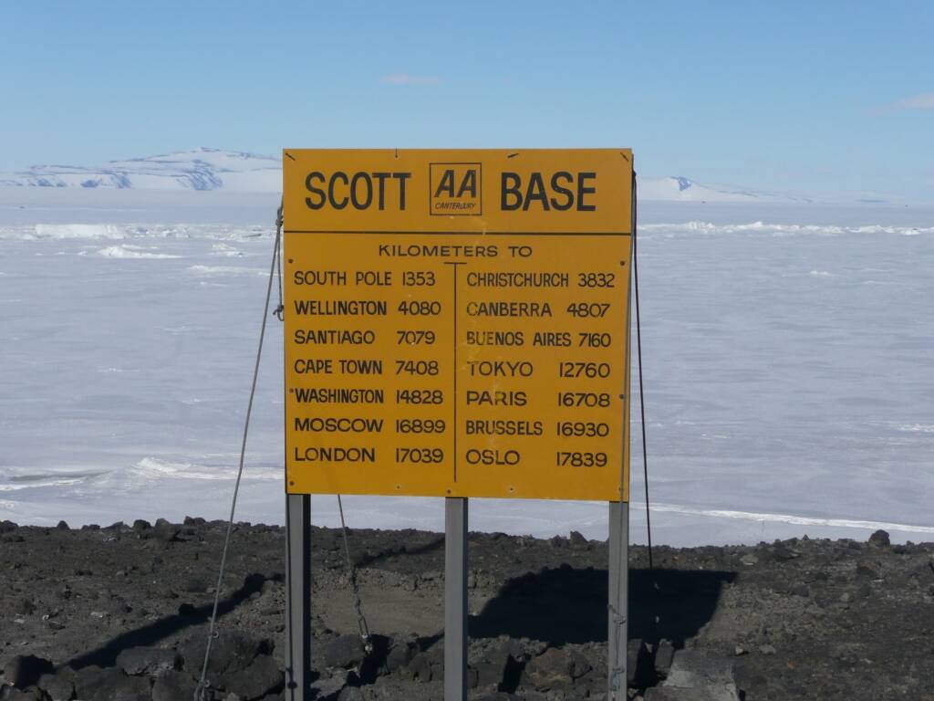 Scott Base signage, Antarctica © Jennifer Cooke