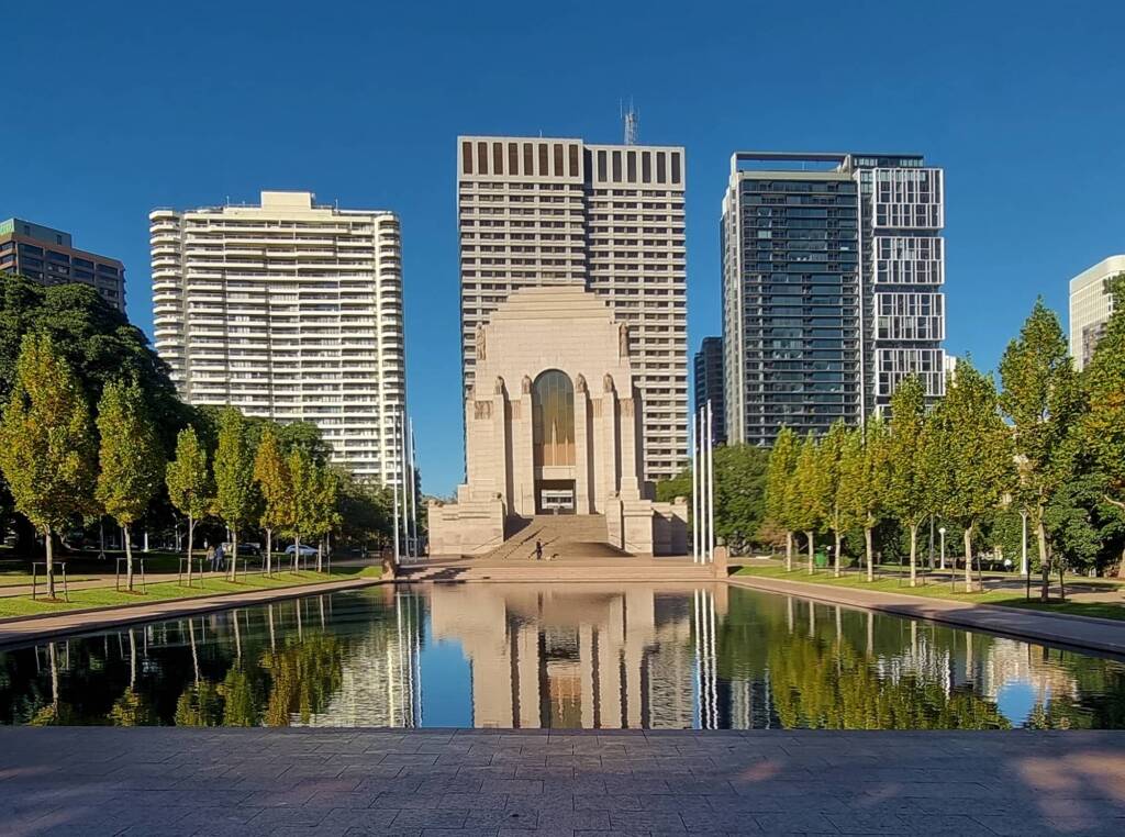 Pool of Reflection and Anzac Memorial, Hyde Park, Sydney NSW