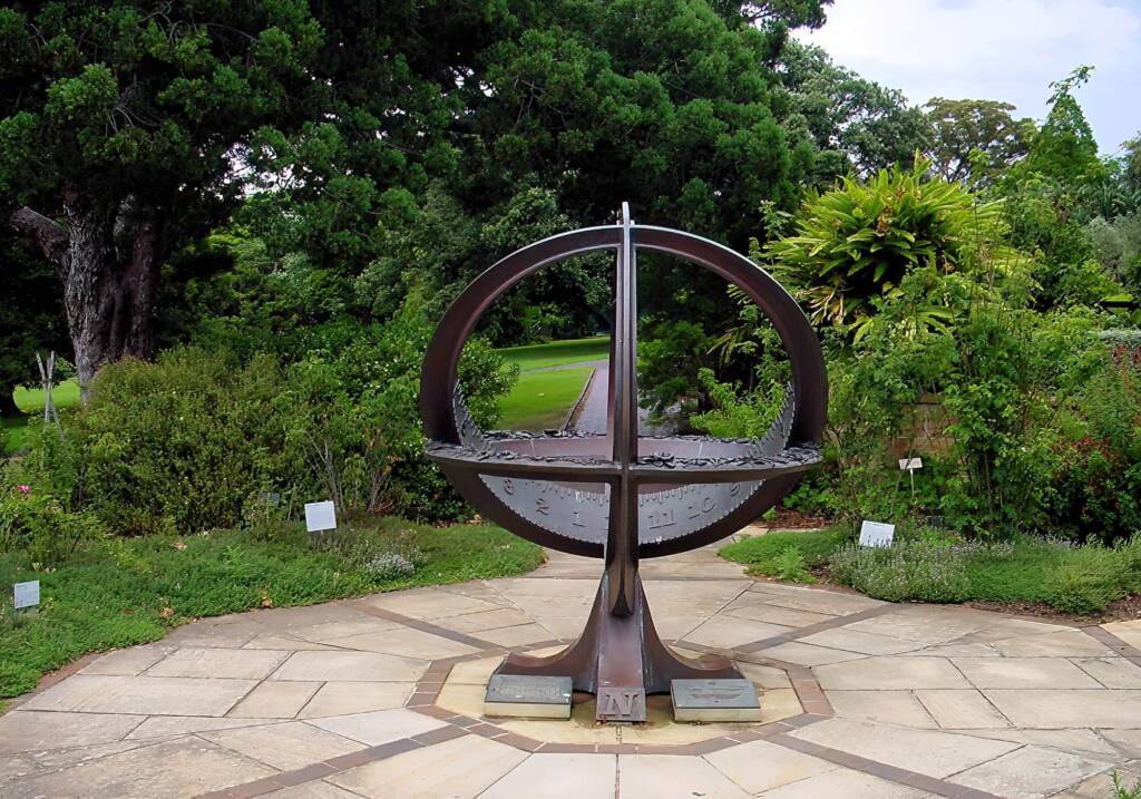 Armillary Sphere Sundial at the Herb Garden, Royal Botanic Garden Sydney NSW