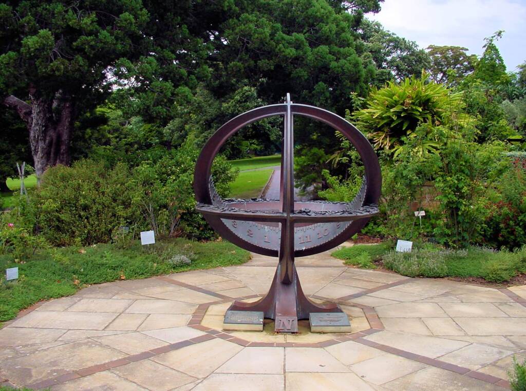 Armillary Sphere Sundial at the Herb Garden, Royal Botanic Garden Sydney NSW