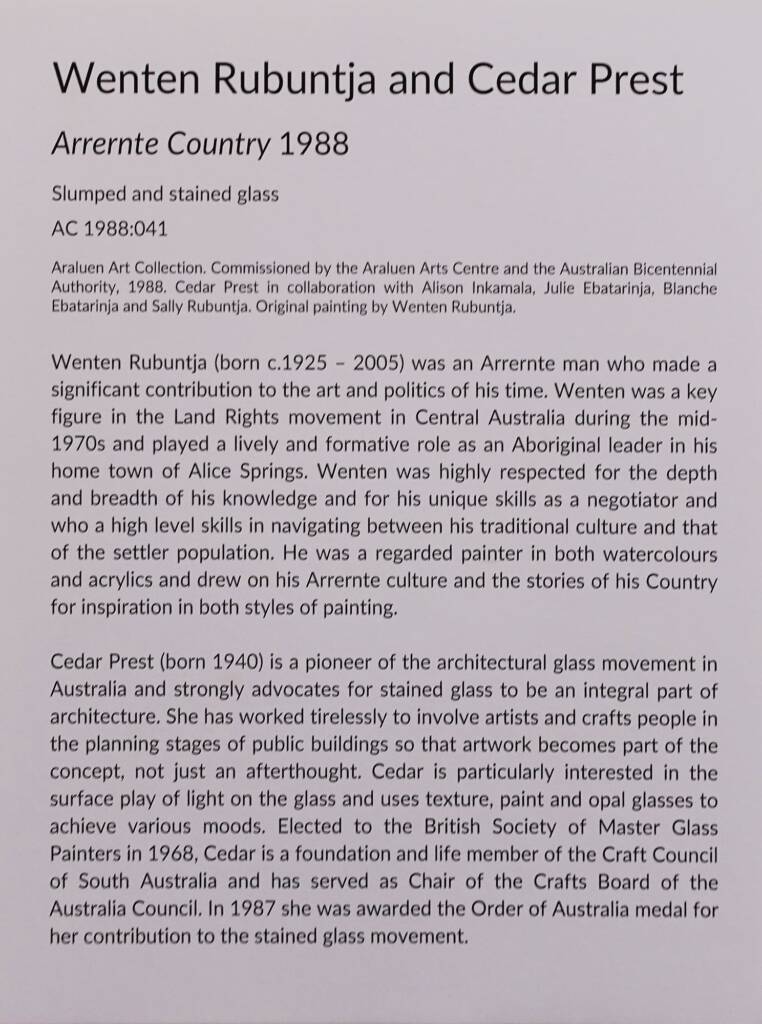 Arrernte Country 1988 - Wenten Rubuntja and Cedar Prest, Araluen Arts Centre, Alice Springs NT