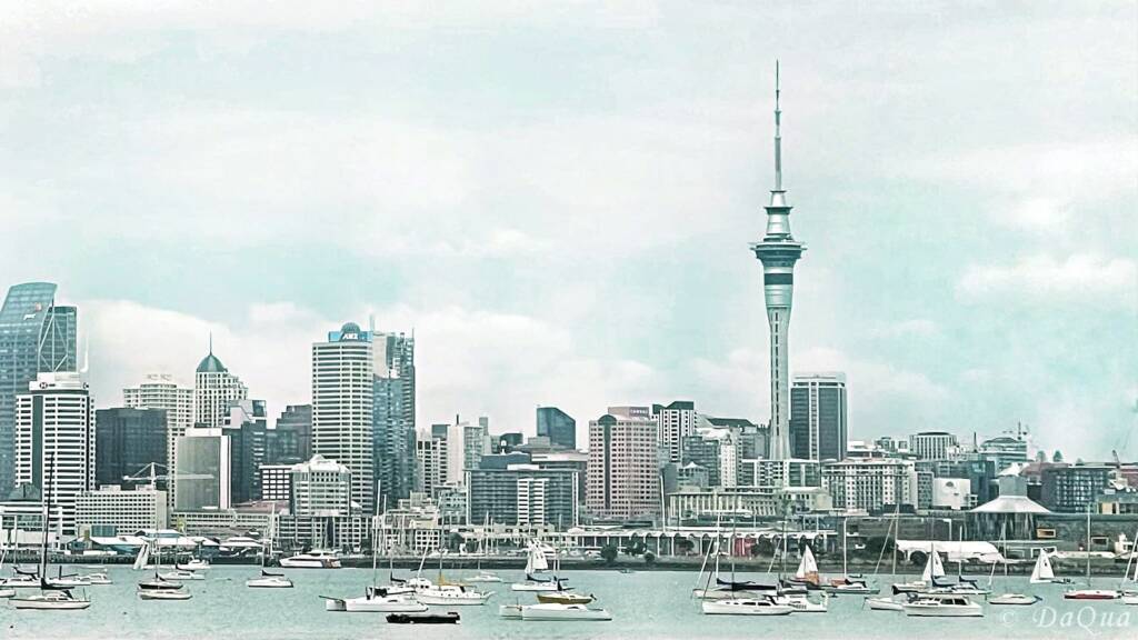 Auckland cityscape by Da Qua