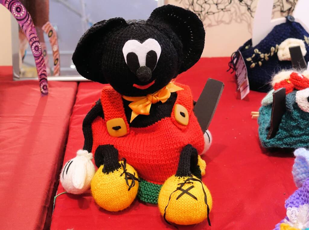 Micky Mouse by Beryl Hayes - Alice Springs Beanie Festival 2022