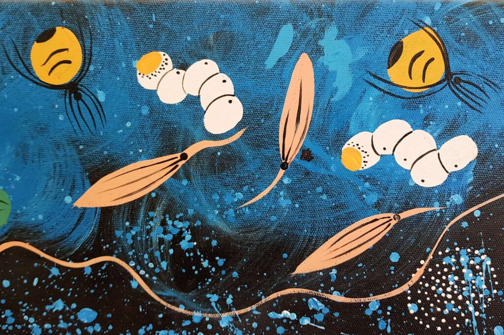 Goanna Calling For Rain, 2007 (extract) by Trephina Sultan Thanguwa
