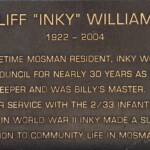 Billy, 1959-1978 - Cliff "Inky" Williams memorial plaque, Balmoral Beach, Mosman NSW