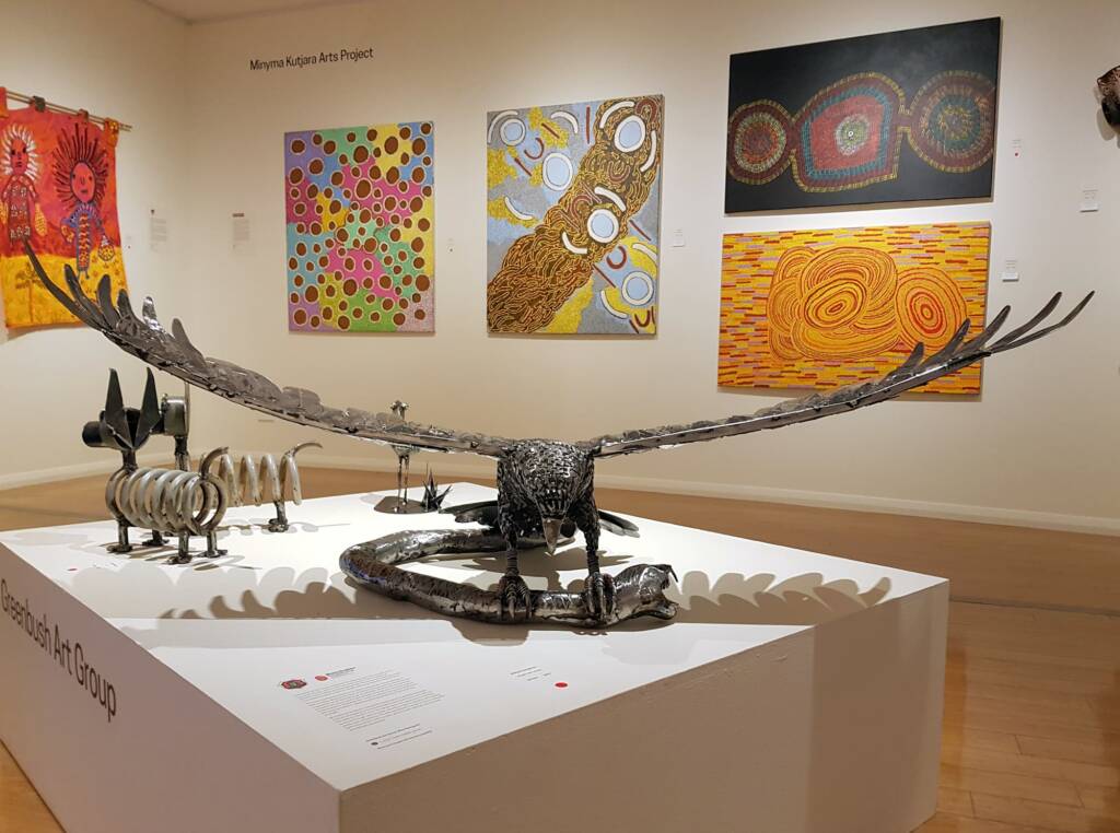 Eagle with snake by William Keighran, Greenbush Art Group, Alice Springs, NT