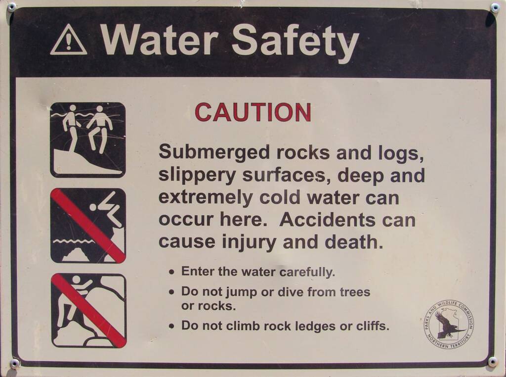 Water Safety - Ellery Creek Big Hole, Tjoritja / West MacDonnell National Park