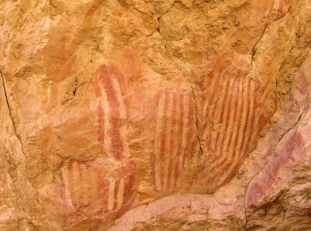 Rock art at Emily Gap (Emily and Jessie Gaps Nature Park), East MacDonnell Ranges