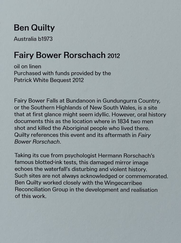 Fairy Bower Rorschach, 2012, artist Ben Quilty