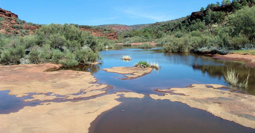 Water after recent rain in the Finke Gorge National Park, 2007