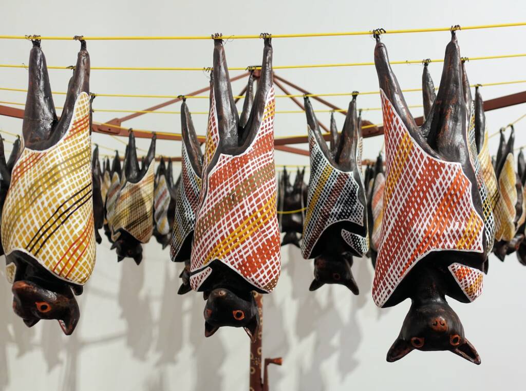 Fruit bats 1991, artist Lin Onus